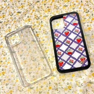 Berry Jam Wildflower case and clear case for iphone 12 mini
